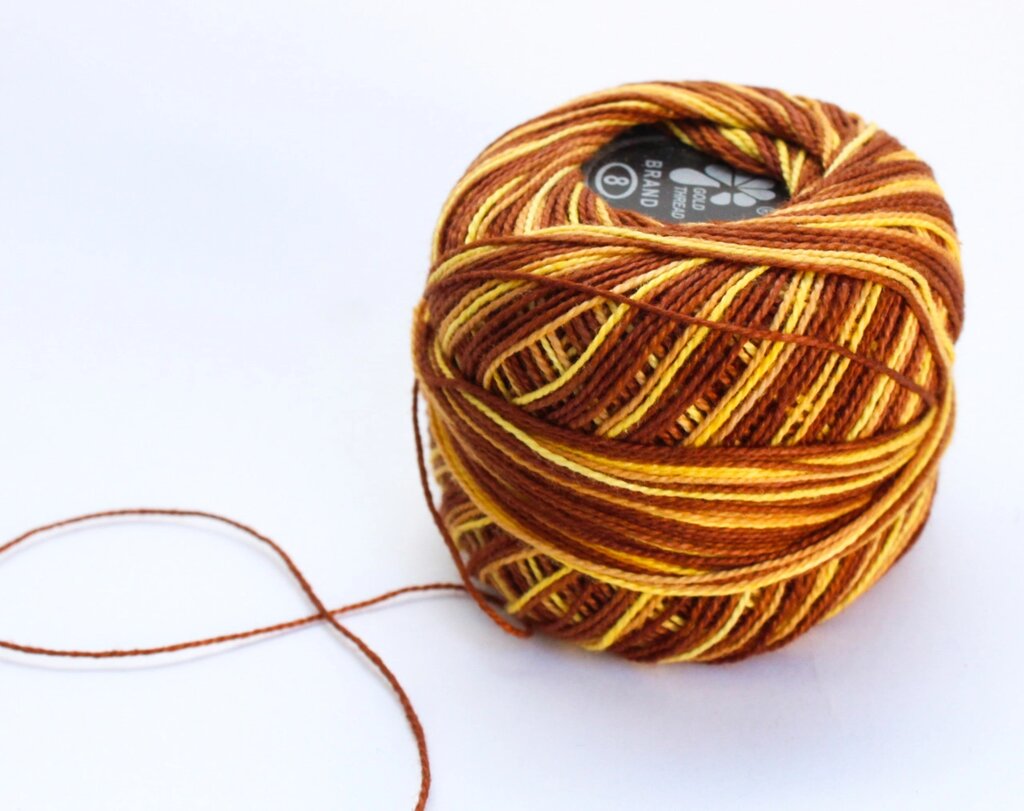 Нитки для вязания "Ирис", желто-коричневые от компании Интернет-магазин VPROK_kz - фото 1