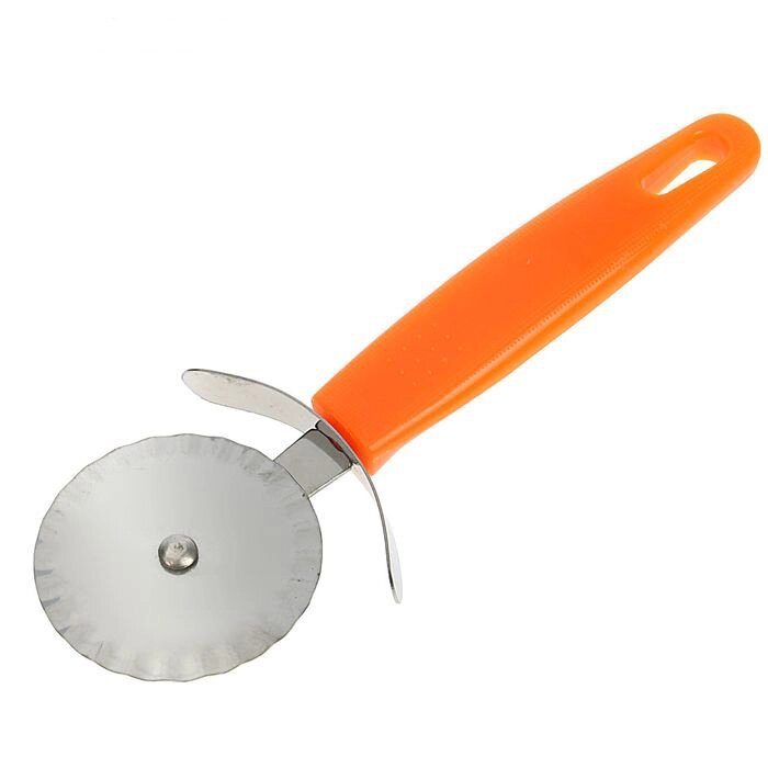 Нож для пиццы и теста ребристый, оранжевый от компании Интернет-магазин VPROK_kz - фото 1