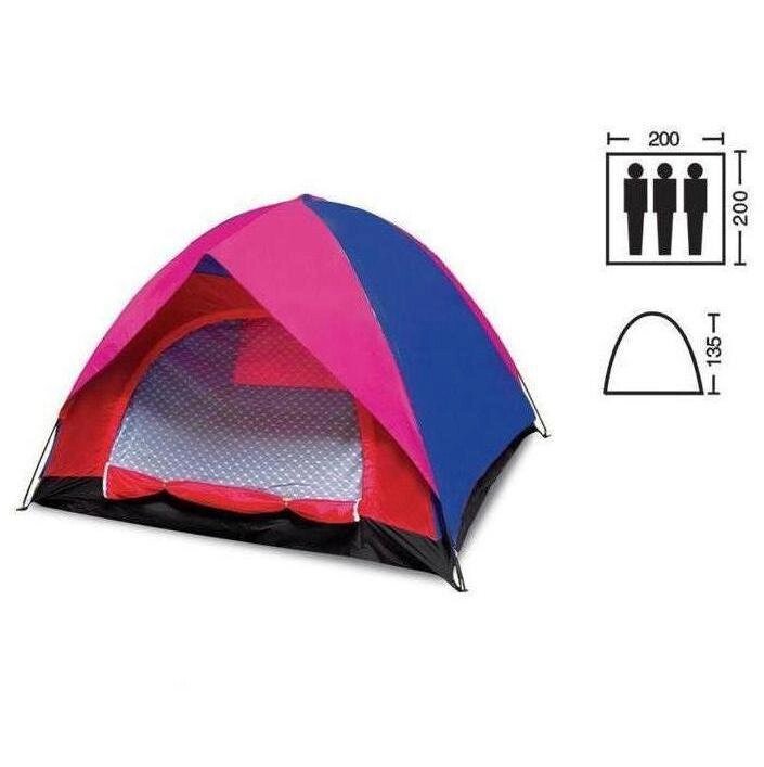 Палатка туристическая трёхместная SY-005 200*200*135 от компании Интернет-магазин VPROK_kz - фото 1