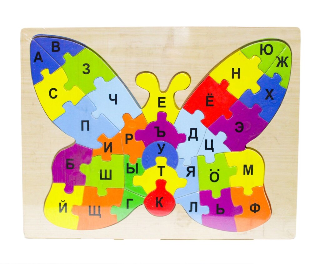 Пазл для малышей "Алфавит бабочка", 30*28 см от компании Интернет-магазин VPROK_kz - фото 1