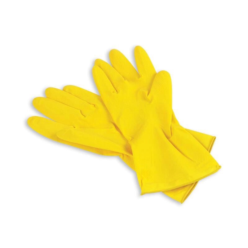 Перчатки латексные желтые, L от компании Интернет-магазин VPROK_kz - фото 1