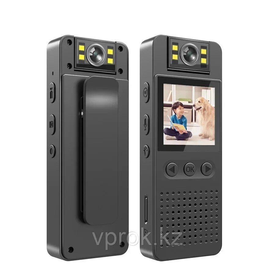 Персональный нагрудный видеорегистратор CS06, 1080p, с объективом, вращающимся на 180 градусов от компании Интернет-магазин VPROK_kz - фото 1