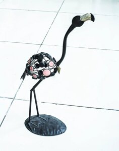 Декоративная садовая фигурка "Фламинго" (черная)