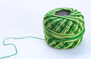 Нитки для вязания "Ирис", желто-зеленые
