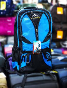 Туристический рюкзак "YANDIXILIE", (синий, с голубыми вставками)
