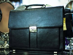 Мужская сумка-портфель "SEHGAL", 28х38см (черная)