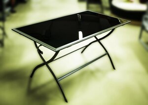 Металлический обеденный стол, 75х130х70см