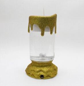 Свеча-лампа декоративная Romantic Candle S-100, золотистая, 17 см