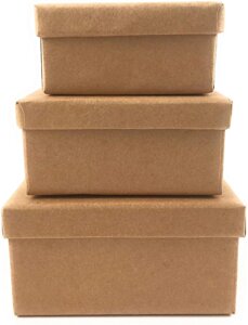 Набор коробок картонных (матрешка) 19x19x9,5,17x17x8,15x15x7
