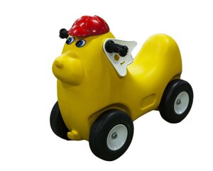 Детская машинка-каталка (толокар), "Собачка желтая"