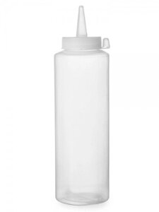 Бутылка для соуса пластиковая, прозрачная 650 мл
