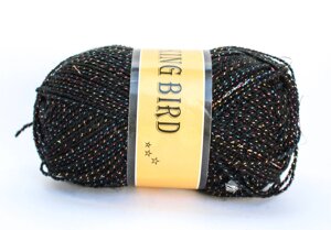 Пряжа акриловая, KING BIRD, 100 гр., черная