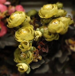 Цветы искусственные, розы, желтые