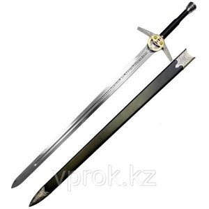 Бутафорский стальной меч Ведьмак "Стальной меч Геральта", 114 см, 1,96 кг