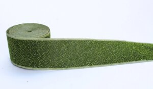 Лента эластичная, зеленая, 4 см