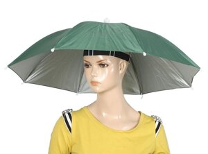 Зонт-шляпа, складной полуавтомат, зелёный