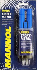 Двухкомпонентный эпоксидный клей для ремонта металлических изделий Mannol Epoxy-Metal 9905, 30гр