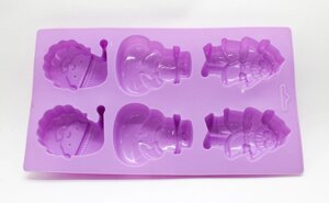 Силиконовая форма для кексов, фиолетовая, 28*15 см