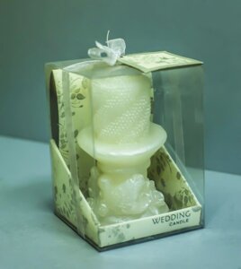 Декоративная свадебная свеча в упаковке