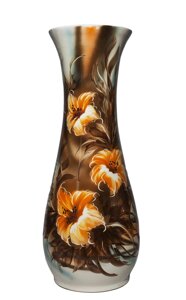 Напольная ваза "Осень" (белая, с большими цветами), 58 см