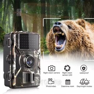Фотоловушка DL001 Камера видеонаблюдения с датчиком движения и ночной съемкой дальность 12 м, 1080P, IP 65