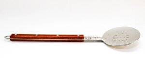 Половник с отверстиями, деревянная ручка, 37 см