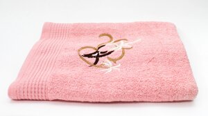 Полотенце банное, махровое, розовое, 135*62 см