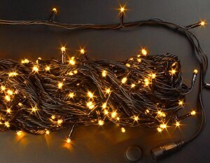 Гирлянда новогодняя светодиодная "Нить" - 10 метров, 80 лампочек, тёплый свет, светит постоянно в Алматы от компании Интернет-магазин VPROK_kz