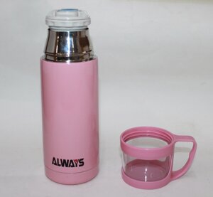 Термос из нержавеющей стали "Always", 0,35л, розовый