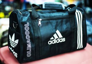 Спортивная дорожная сумка "ADIDAS", средняя 40х20х25см, (черная)