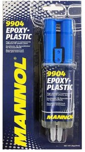 Двухкомпонентный эпоксидный клей для ремонта пластиковых изделий Mannol Epoxy-Plastic 9904, 30гр