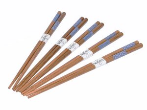 9585 FISSMAN Набор из 5 пар палочек для суши 22 см (бамбук)