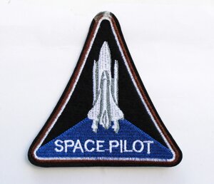 Нашивка на одежду, "SPACE PILOT", 9 см