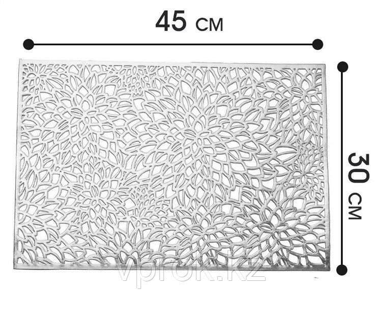 Плейсматы сервировочные салфетки на стол  PVC 45x30 см "Паутинка", 12 шт от компании Интернет-магазин VPROK_kz - фото 1