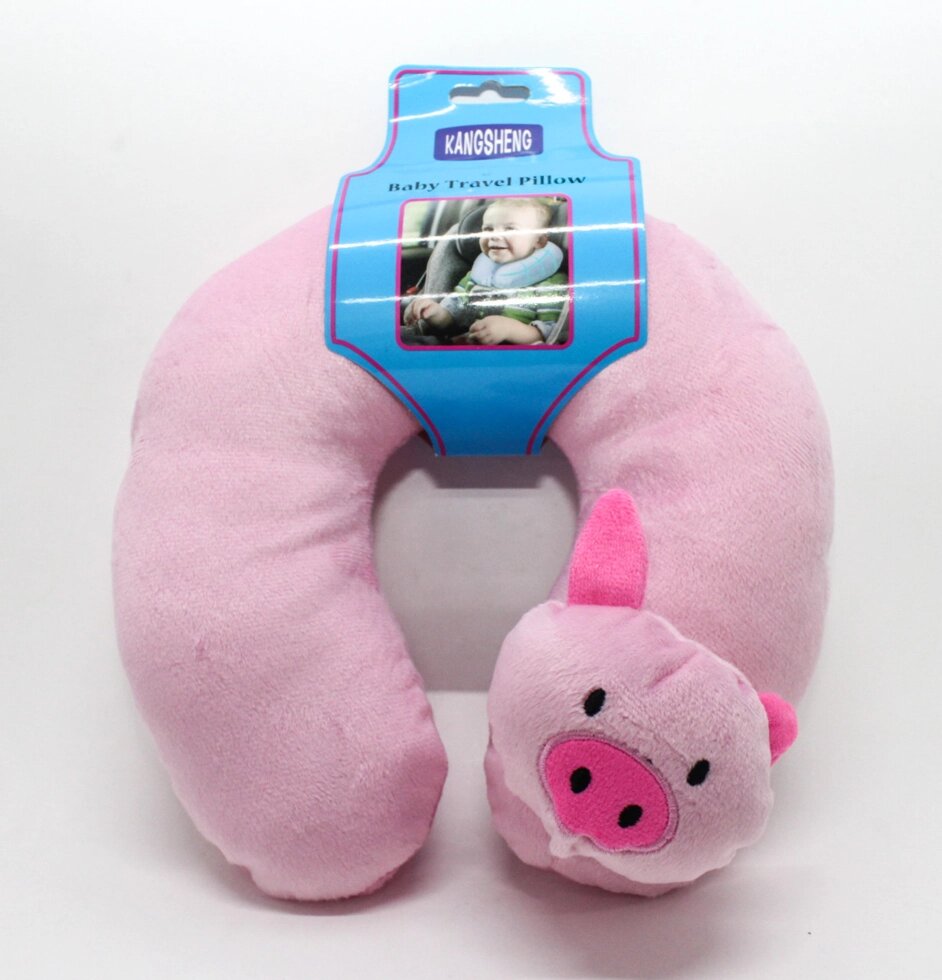 Подушка для путешествий, детская, розовая, 20 см от компании Интернет-магазин VPROK_kz - фото 1