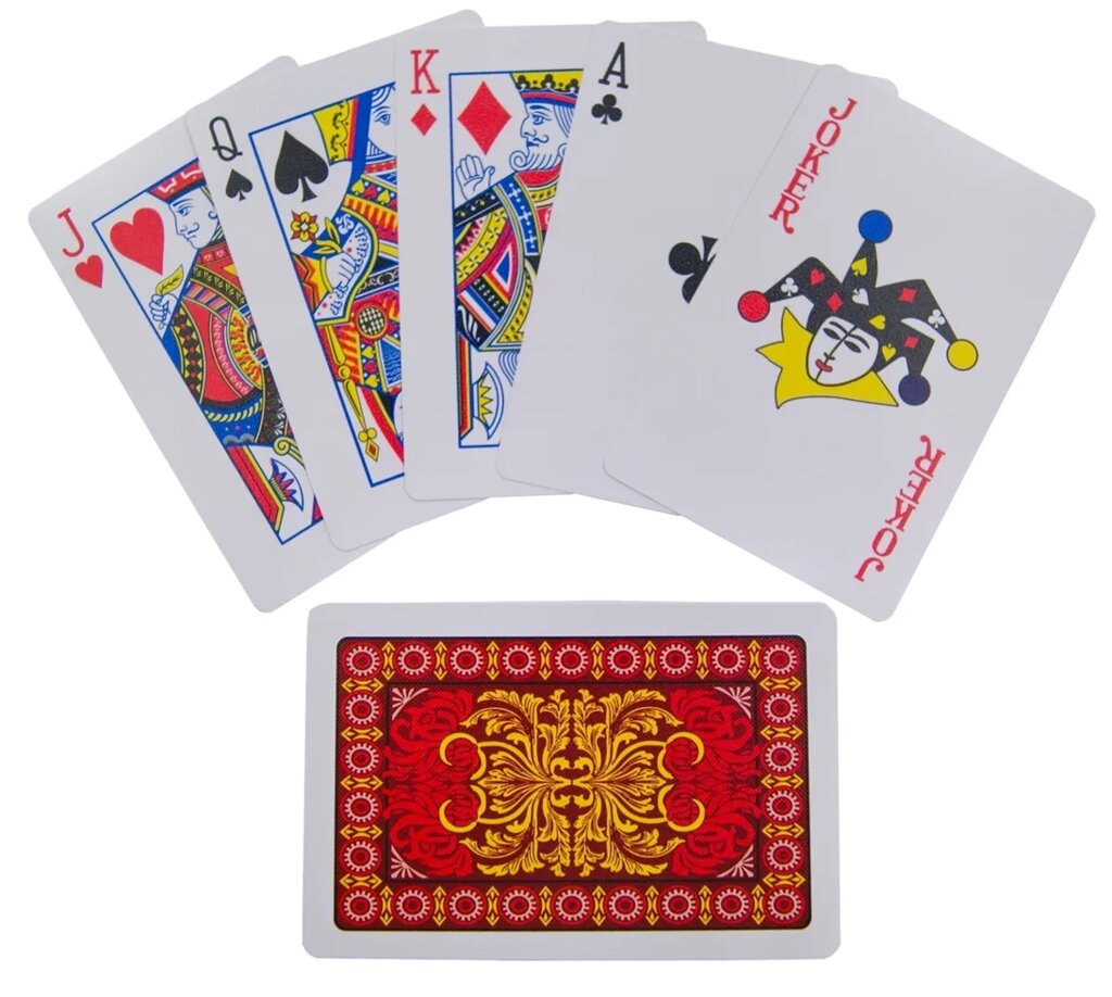 Покерные 54шт. игральные карты 777 пластик 100% от компании Интернет-магазин VPROK_kz - фото 1