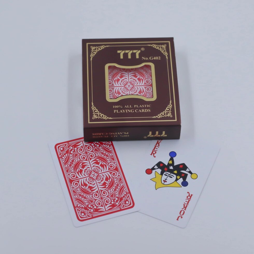 Покерные игральные карты 54 шт. 777 G402, пластик 100% от компании Интернет-магазин VPROK_kz - фото 1