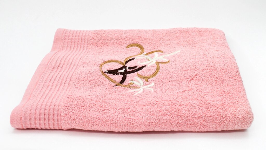 Полотенце банное, махровое, розовое, 135*62 см от компании Интернет-магазин VPROK_kz - фото 1