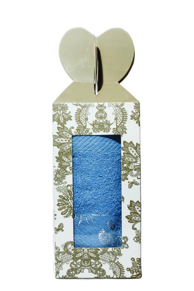 Полотенце в подарочной упаковке (голубое), 70*30 см от компании Интернет-магазин VPROK_kz - фото 1