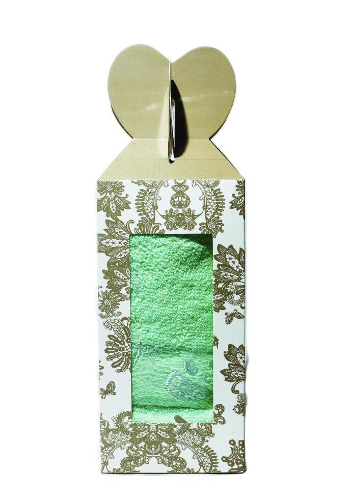 Полотенце в подарочной упаковке (светло-зелёное), 70*30 см от компании Интернет-магазин VPROK_kz - фото 1