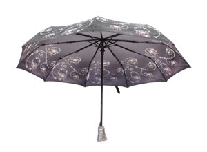 Полуавтоматический складной женский зонт LAN747grey