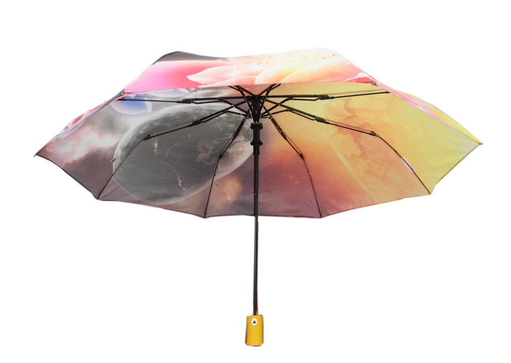 Полуавтоматический складной женский зонт  LAN811orange от компании Интернет-магазин VPROK_kz - фото 1