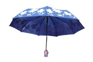 Полуавтоматический складной женский зонт W745blue