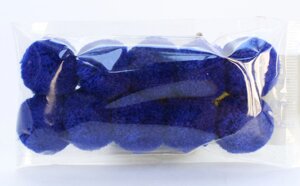 Помпоны декоративные из акриловой пряжи, 2 см, синие