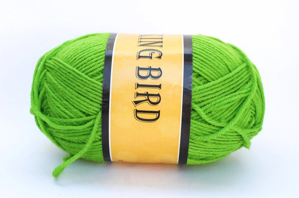 Пряжа акриловая, KING BIRD, 100 гр., зеленая от компании Интернет-магазин VPROK_kz - фото 1