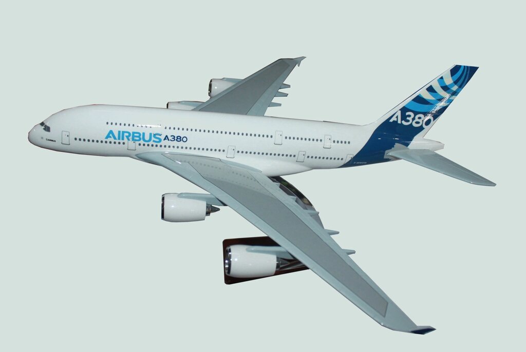 Самолет-сувенир, "AIRBUS A380", 460 мм от компании Интернет-магазин VPROK_kz - фото 1