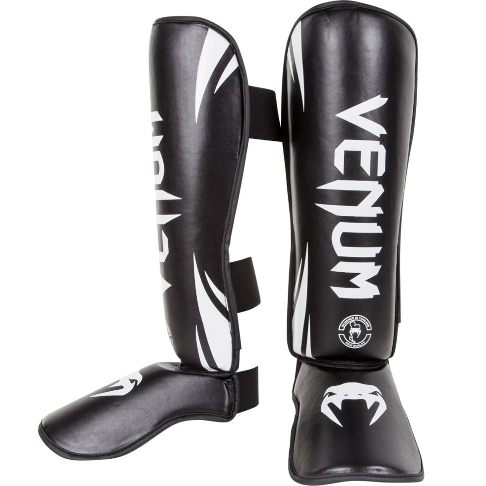 Щитки для ног Venum Elite Black от компании Интернет-магазин VPROK_kz - фото 1