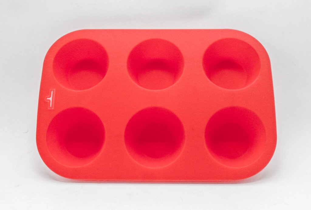 Силиконовая форма для кексов, красная, 23*13 см от компании Интернет-магазин VPROK_kz - фото 1