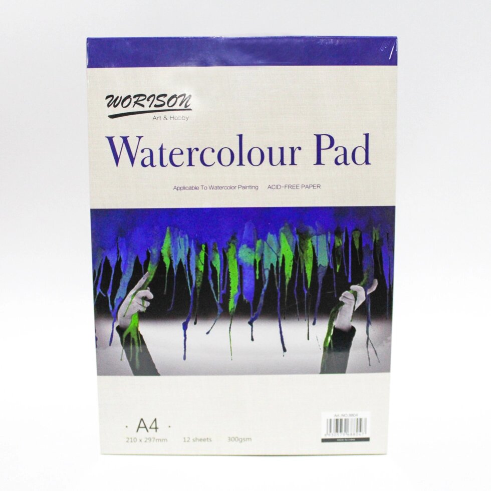 Скетчбук, А4, watercolourpad,  12 листов от компании Интернет-магазин VPROK_kz - фото 1