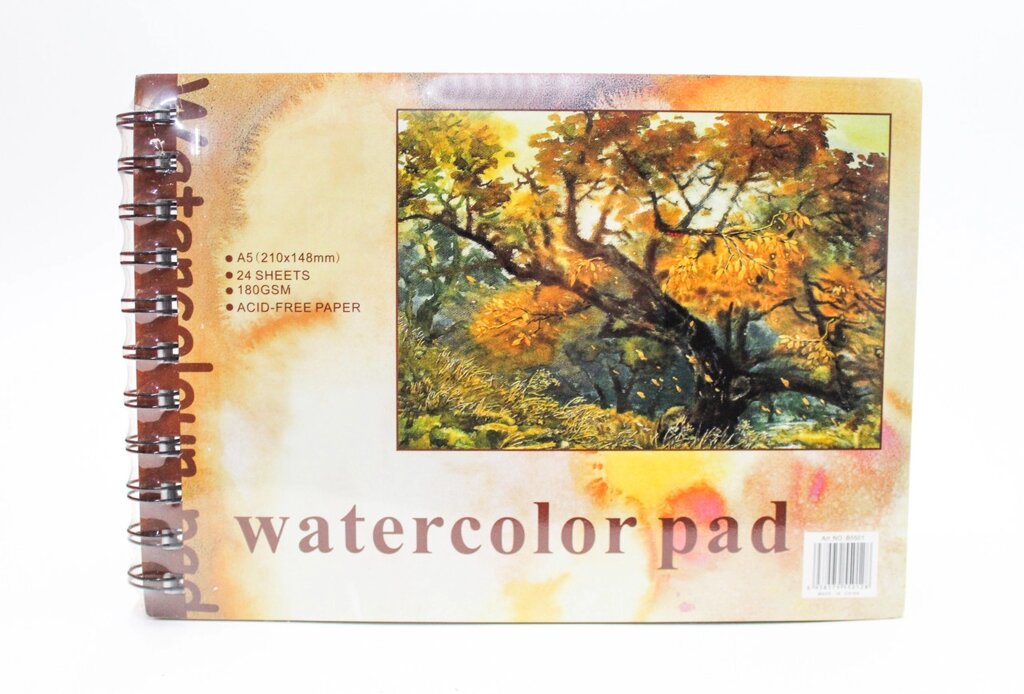 Скетчбук, А5, watercolor pad, 24 листа от компании Интернет-магазин VPROK_kz - фото 1